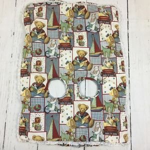 Vintage Handmade Shopping Cart High Chair Cover Teddy Bear Print